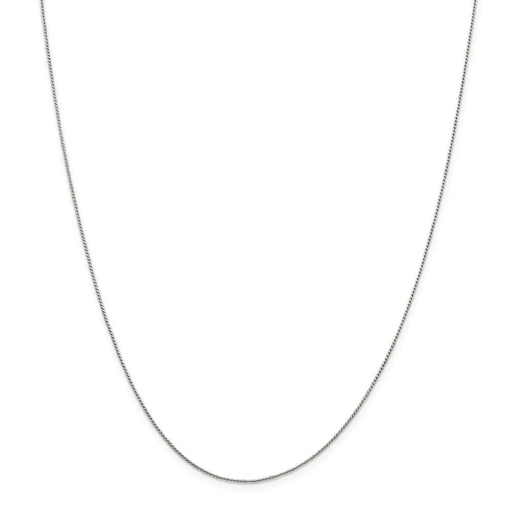 0.95mm, Sterling Silver Round Franco Chain Necklace