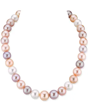 11.5-12.5mm Freshwater Multicolor Pearl Necklace - AAAA Quality