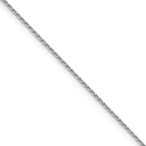 1.25mm 14k White Gold Diamond Cut Oval Open Cable Necklace Chain