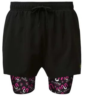 2 in 1 Double Layer Ultra Shorts | runFAR Pink