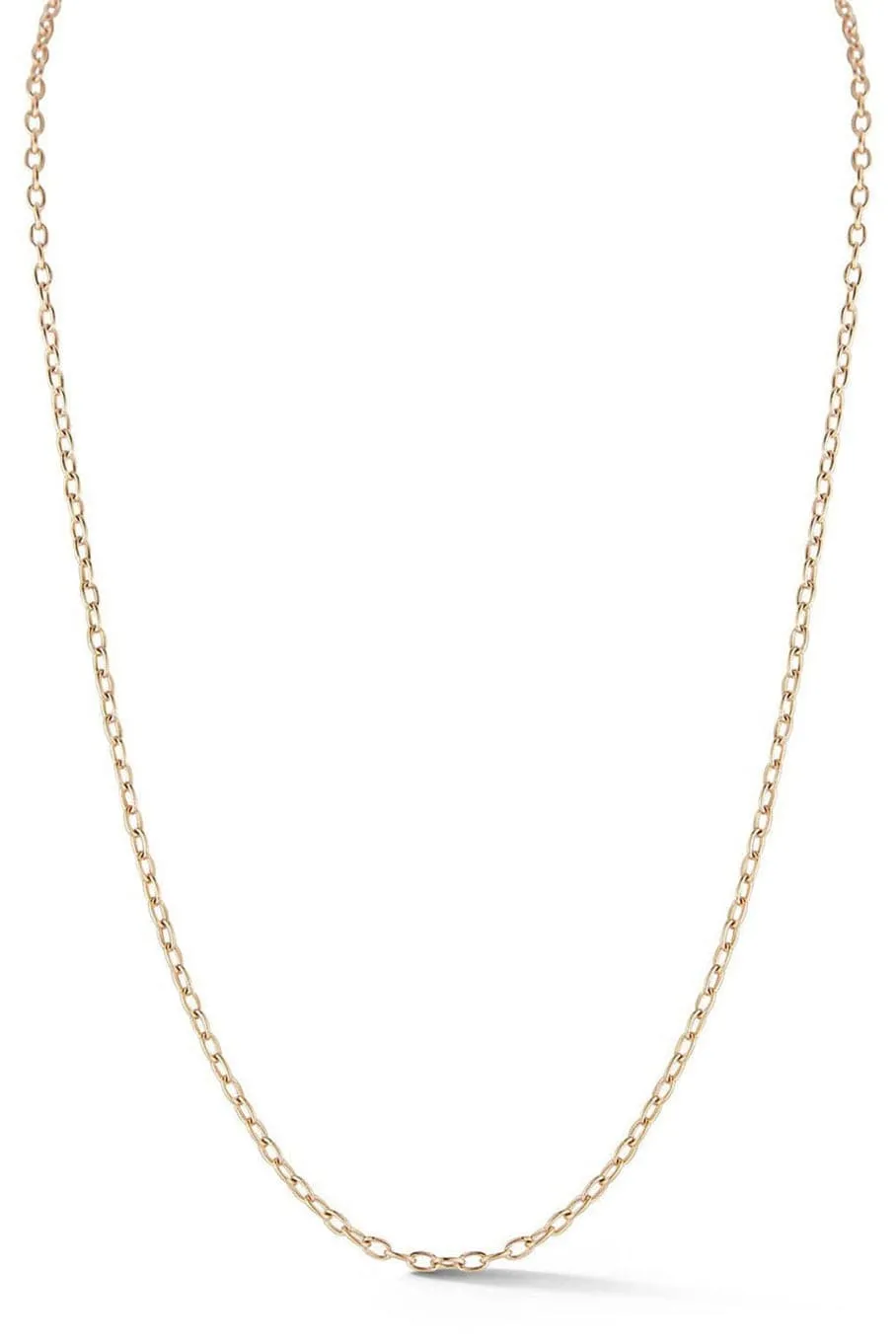 2.10mm Rose Gold Chain Link Necklace - 18"