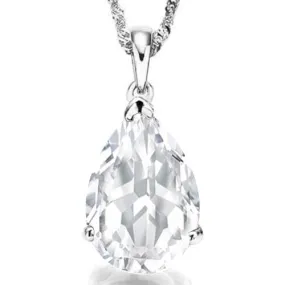 3/4 CT WHITE TOPAZ 10KT SOLID GOLD PENDANT