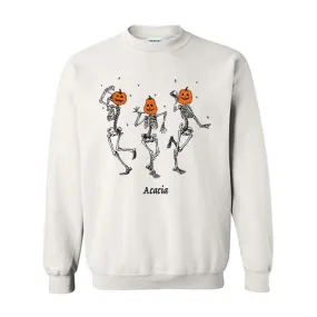 Acacia Pumpkin Head Skeletons Crewneck Sweatshirt