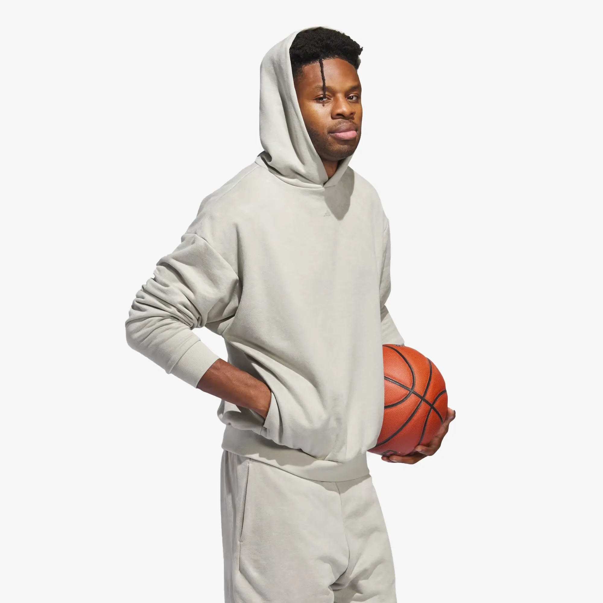 Adidas Originals | BASKETBALL SUEDED HOODIE  { SESAME