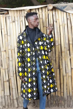 African Summer Parka In Black & Yellow