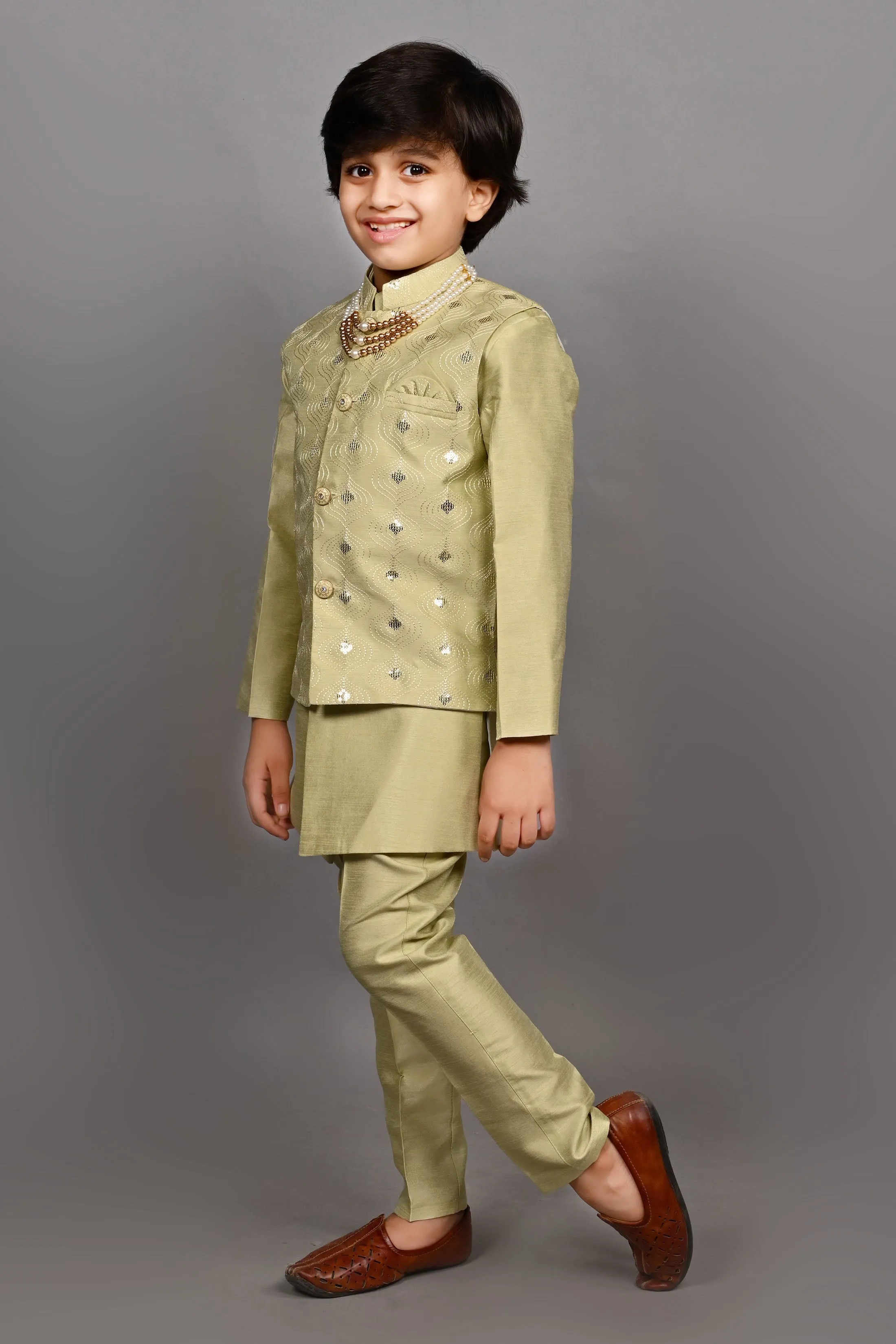 Ahhaaaa Traditional Party Wear Bollywood Style Indo-Western Sherwani for Boys