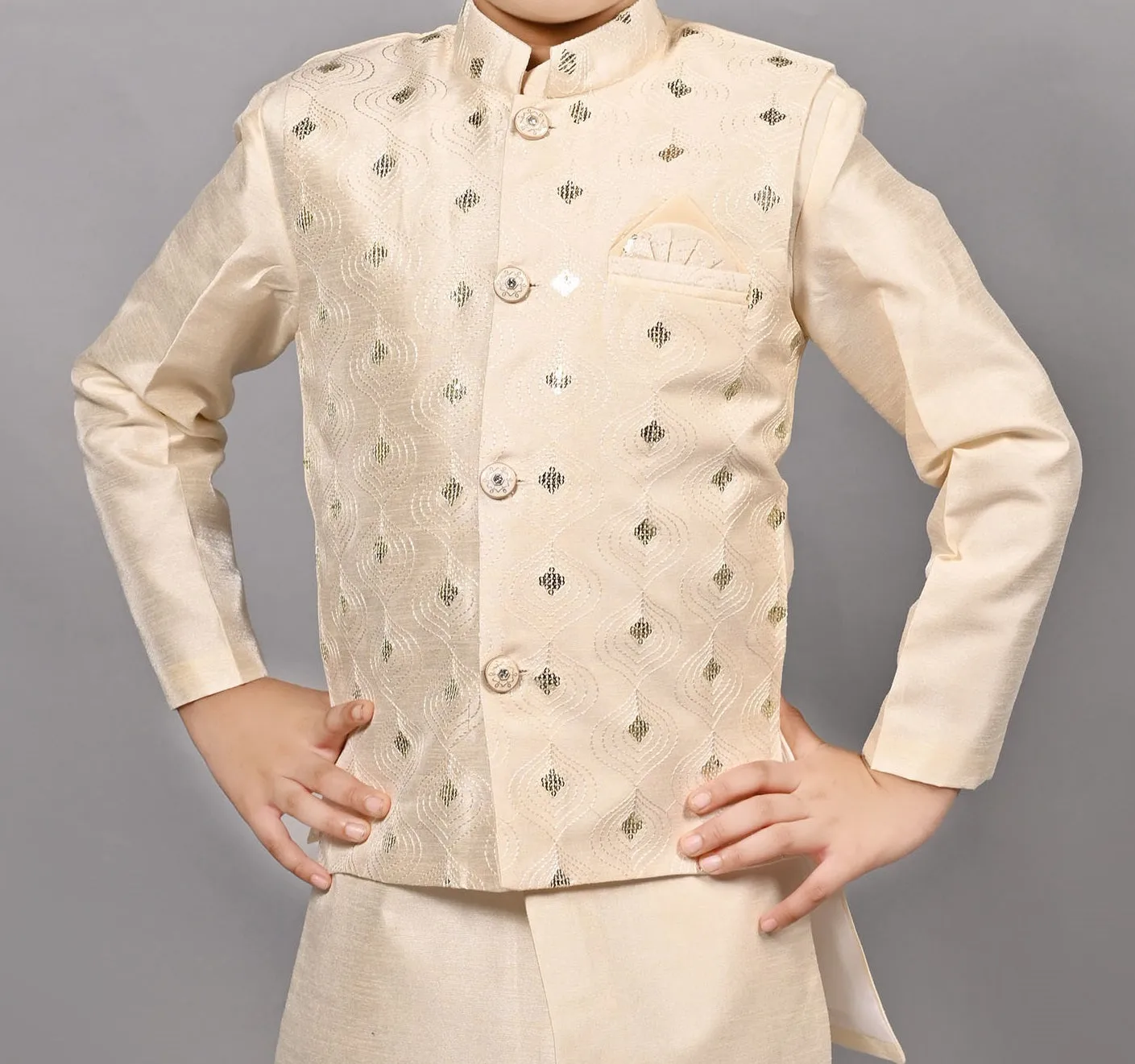 Ahhaaaa Traditional Party Wear Bollywood Style Indo-Western Sherwani for Boys