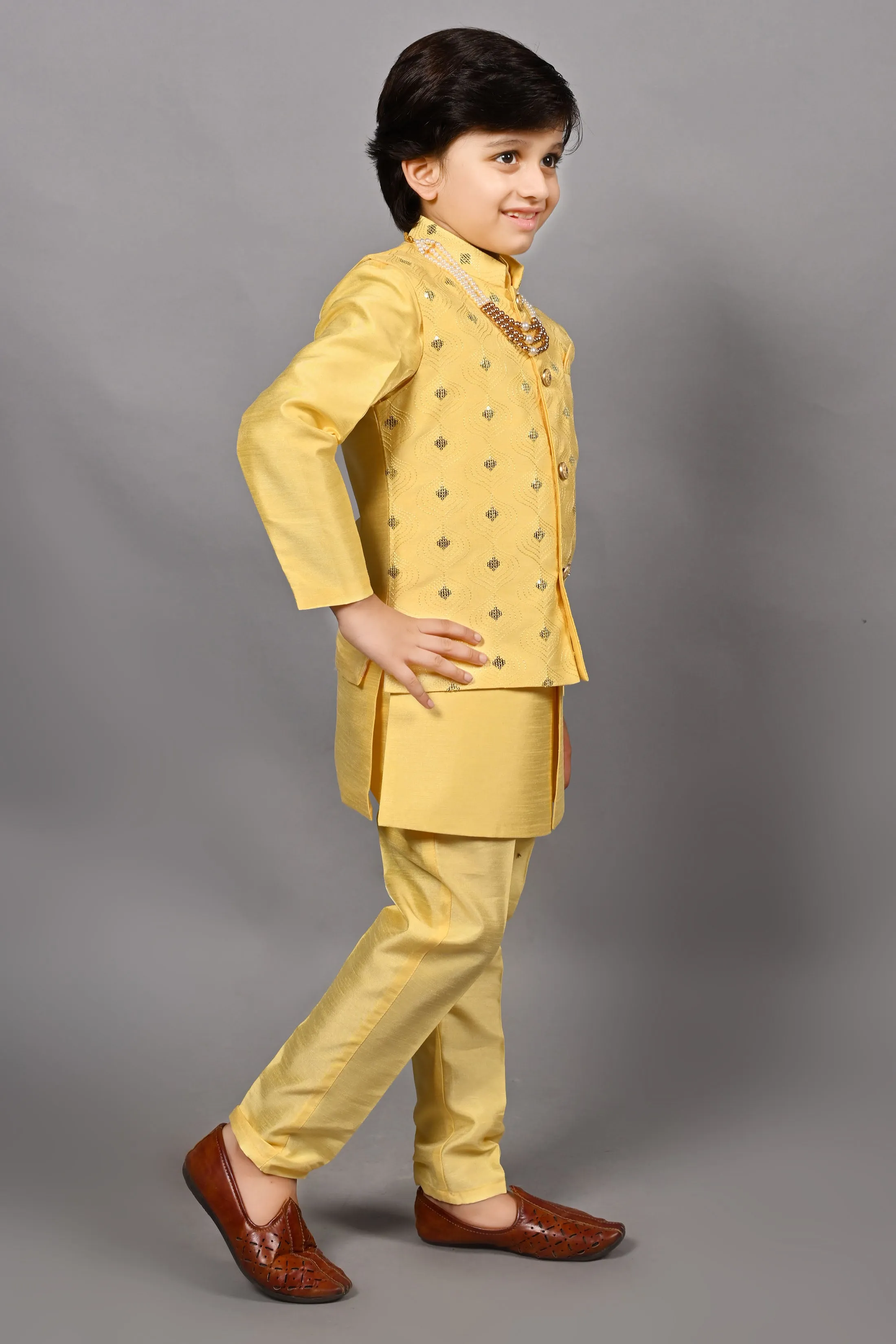 Ahhaaaa Traditional Party Wear Bollywood Style Indo-Western Sherwani for Boys