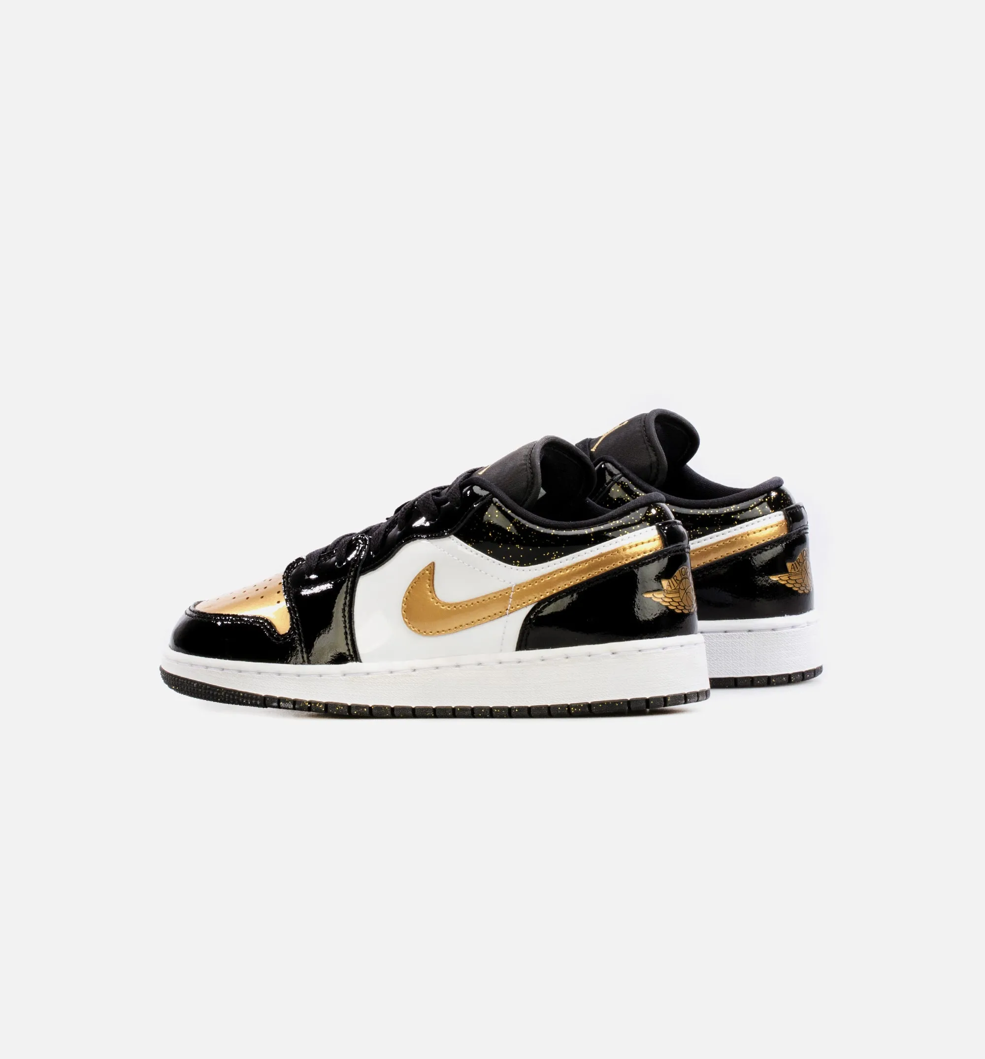 Air Jordan 1 Low SE Gold Toe Grade School Lifestyle Shoe - Black/Gold