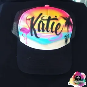 Airbrush Beach Hat Design