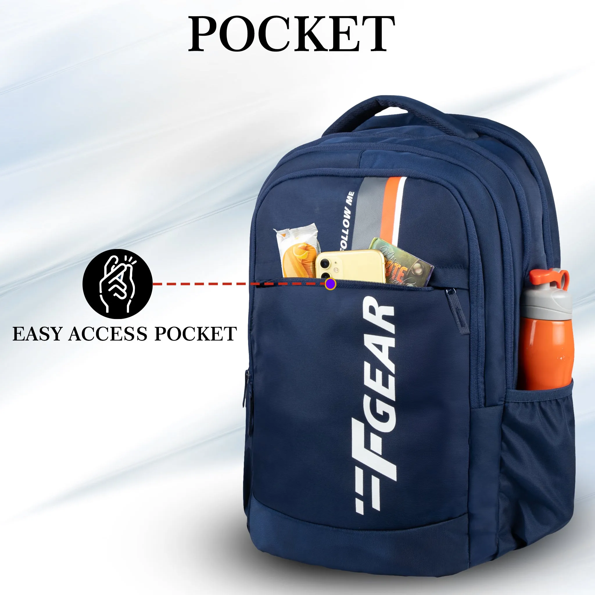 Airmate 29L Navy Backpack with raincover