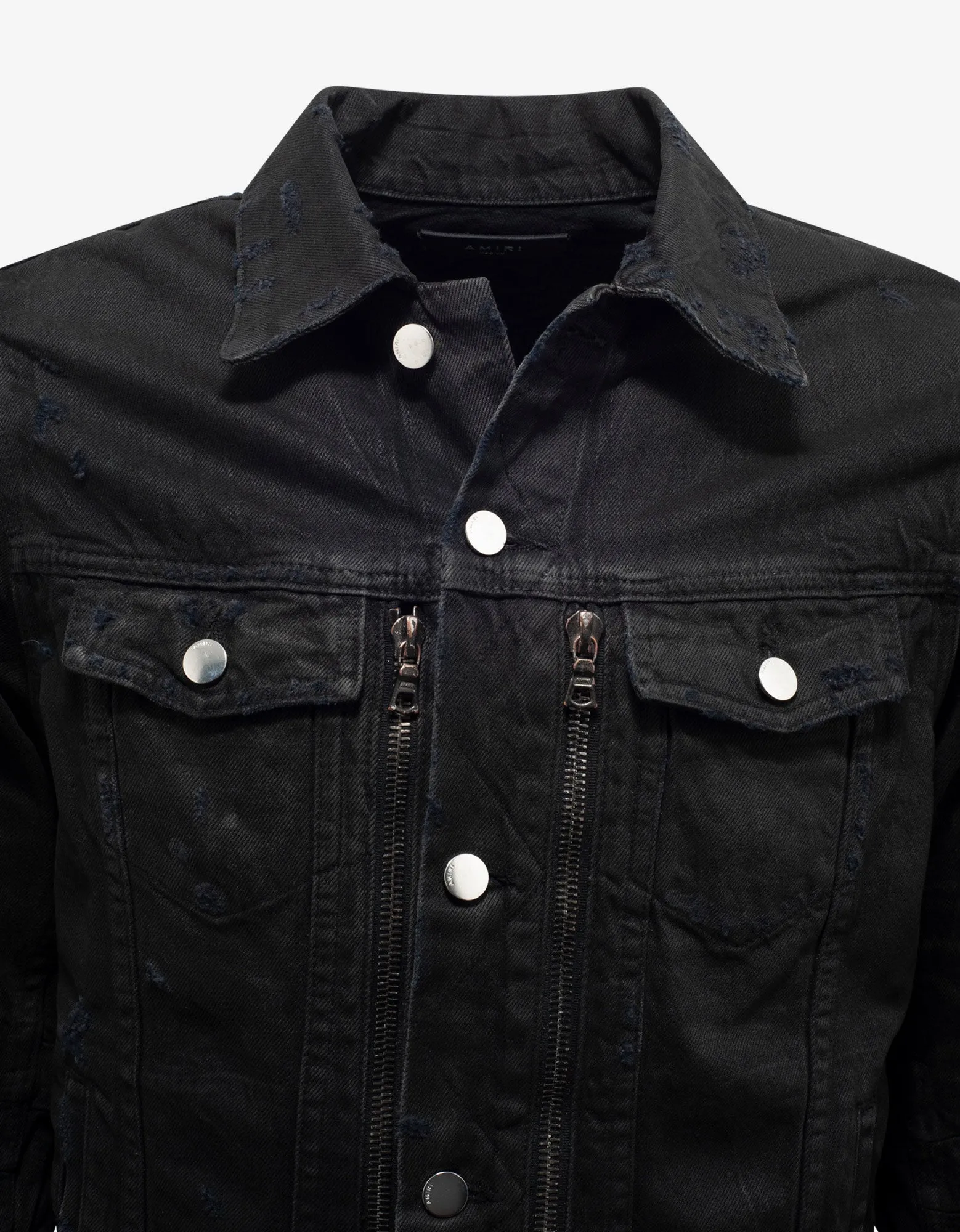 Amiri MX2 Rough Black Denim Jacket