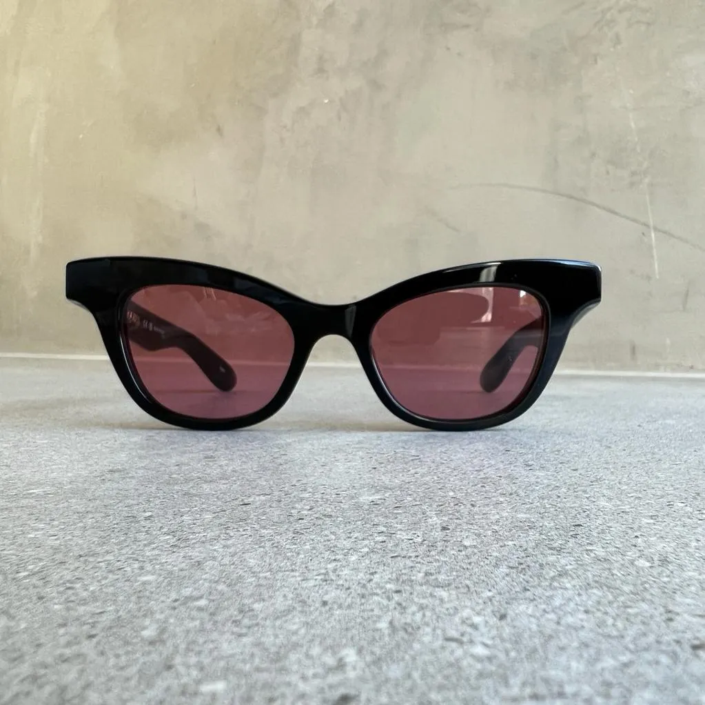 AMQ AM0381S Sunglasses, Black/Pink