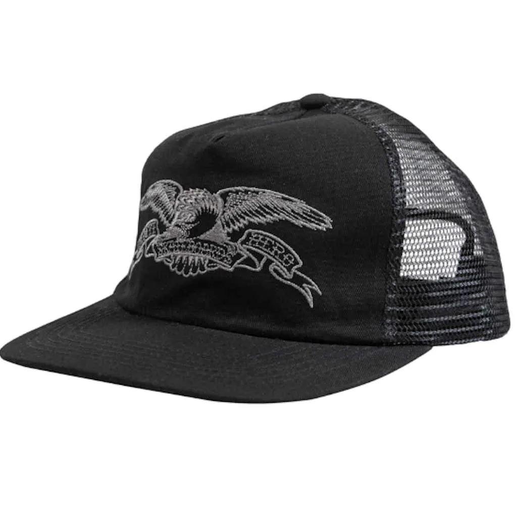 ANTIHERO BASIC EAGLE SNAPBACK MESH BLACK/CHARCOAL