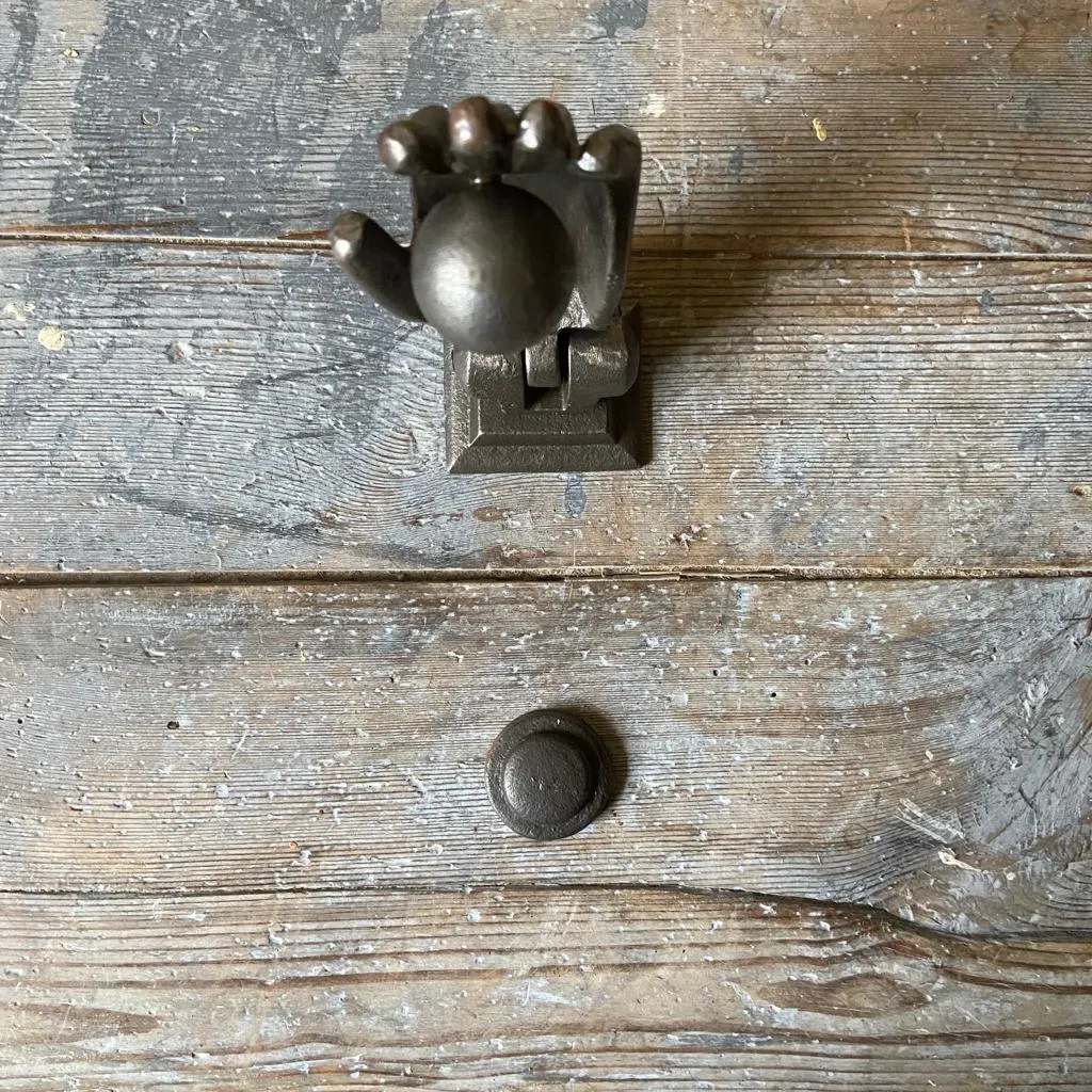 Antique Iron Door Knocker - Female Hand