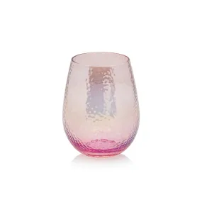 Aperitivo Stemless Glass-Pink Luster