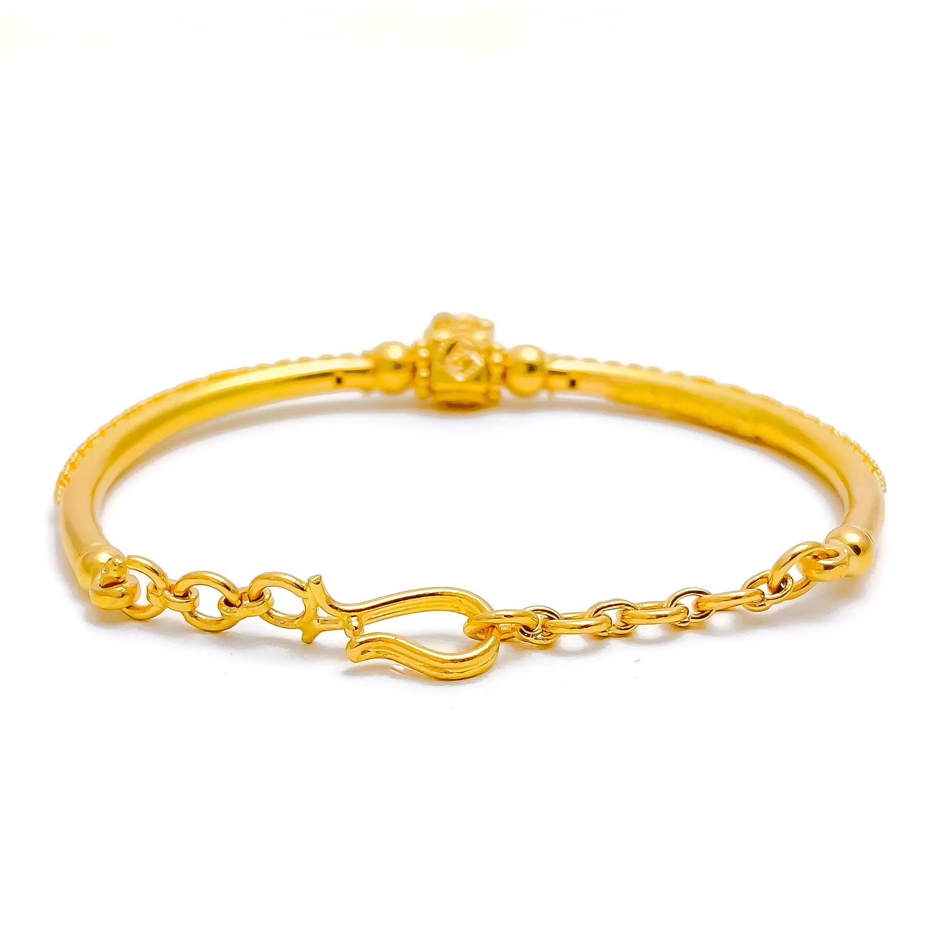 Attractive Tassel 22k Gold Flexi Bangle Bracelet