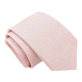 Baby Blush Paisley Silk Wedding Tie