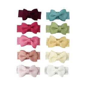 Baby Wisp Tuxedo Bow Snap Clips 10pk Ariel