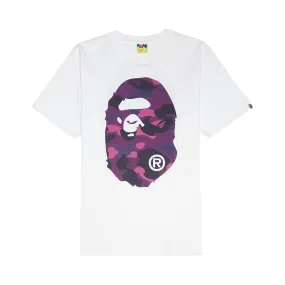 BAPE “Color Camo Big Ape” White/Purple Tee