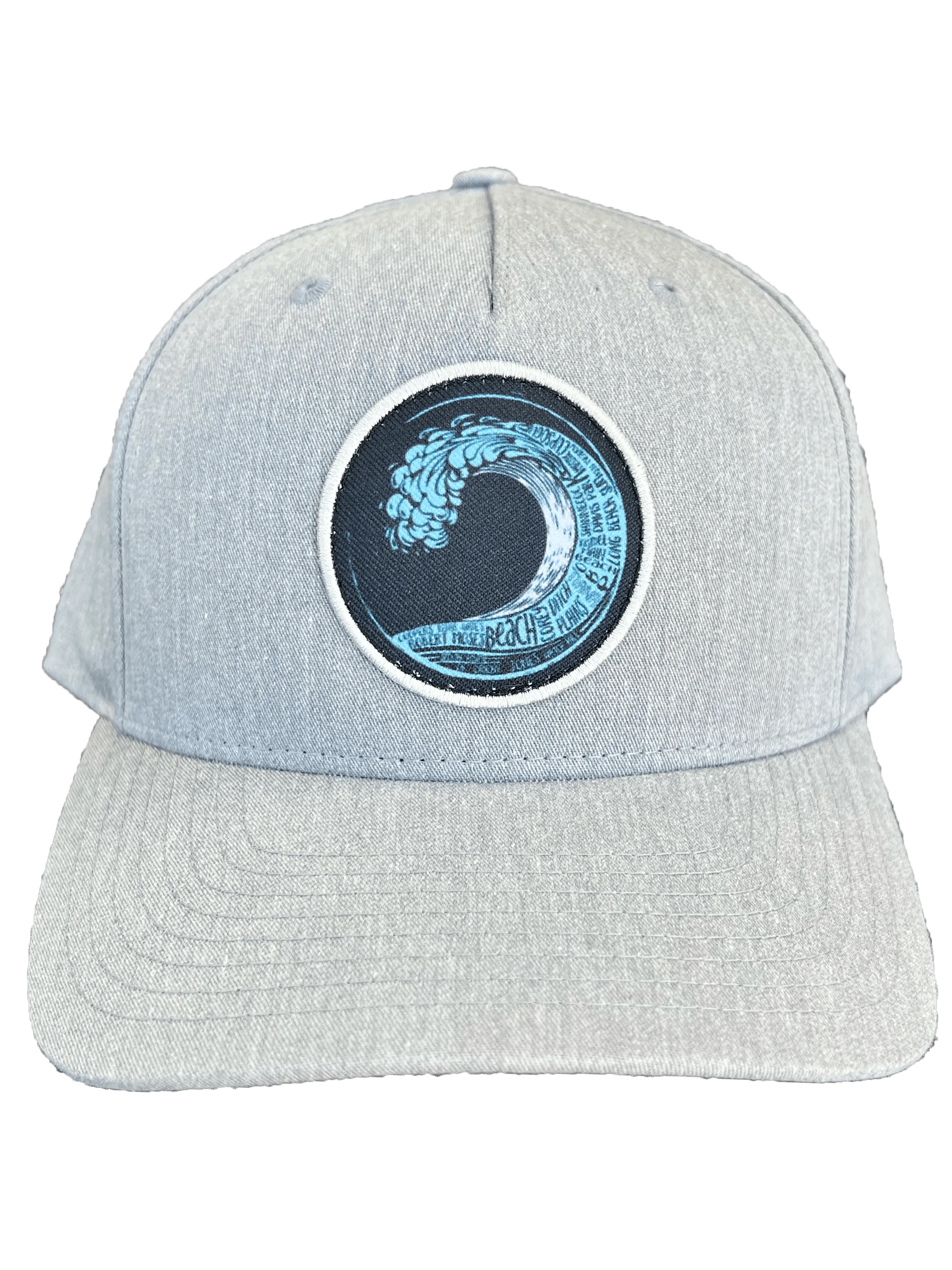 Beach Wave Snapback Hat (Heather Gray)