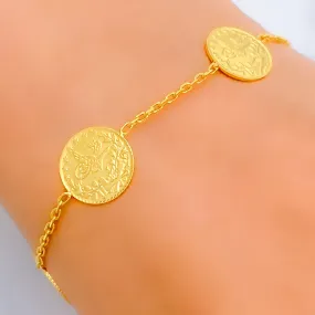 Beautiful Coin 22K Gold Bracelet