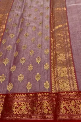 Beautiful Pink Chanderi Handloom Silk Saree