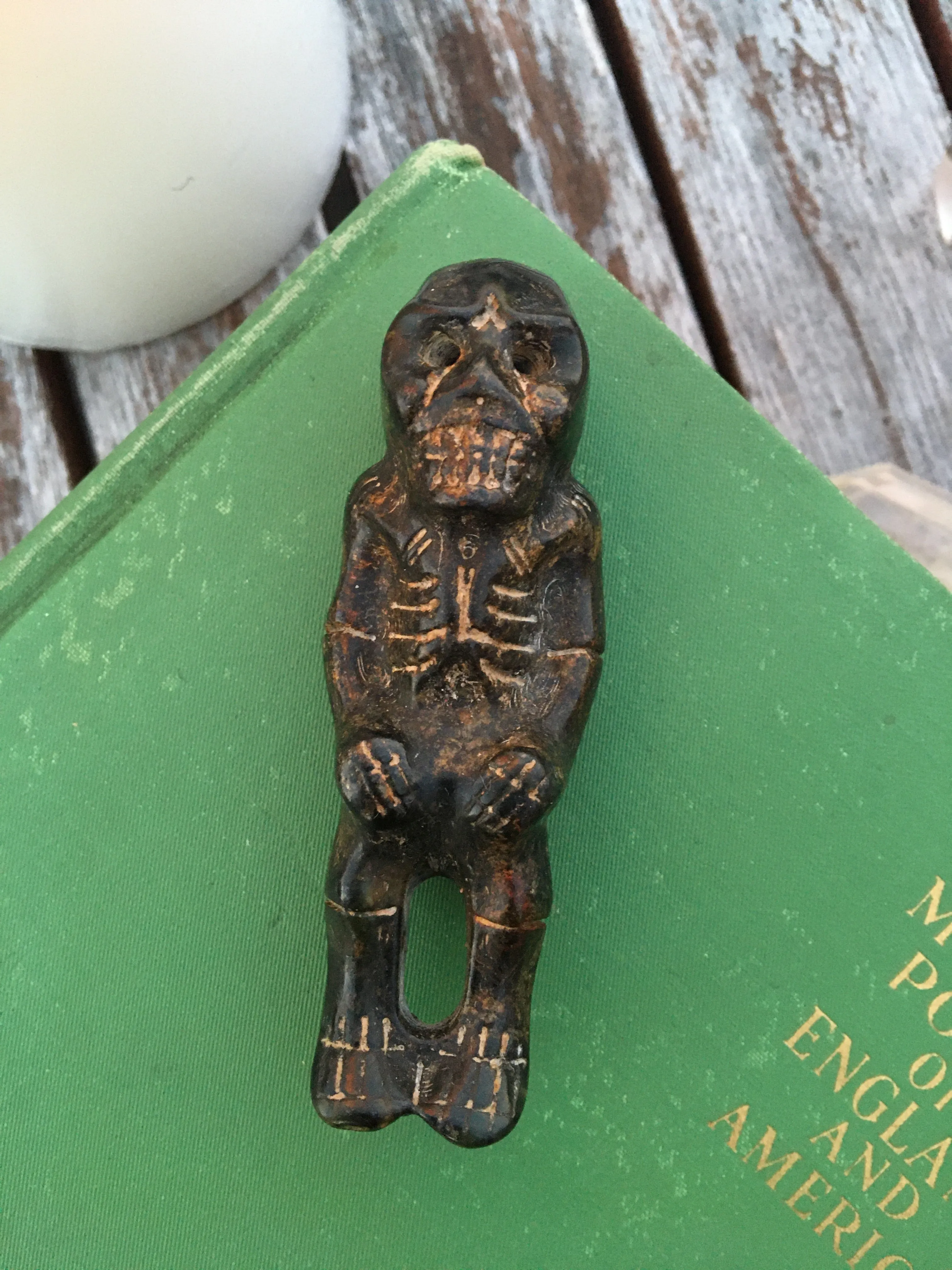 Black Meteorite Skeleton Talisman