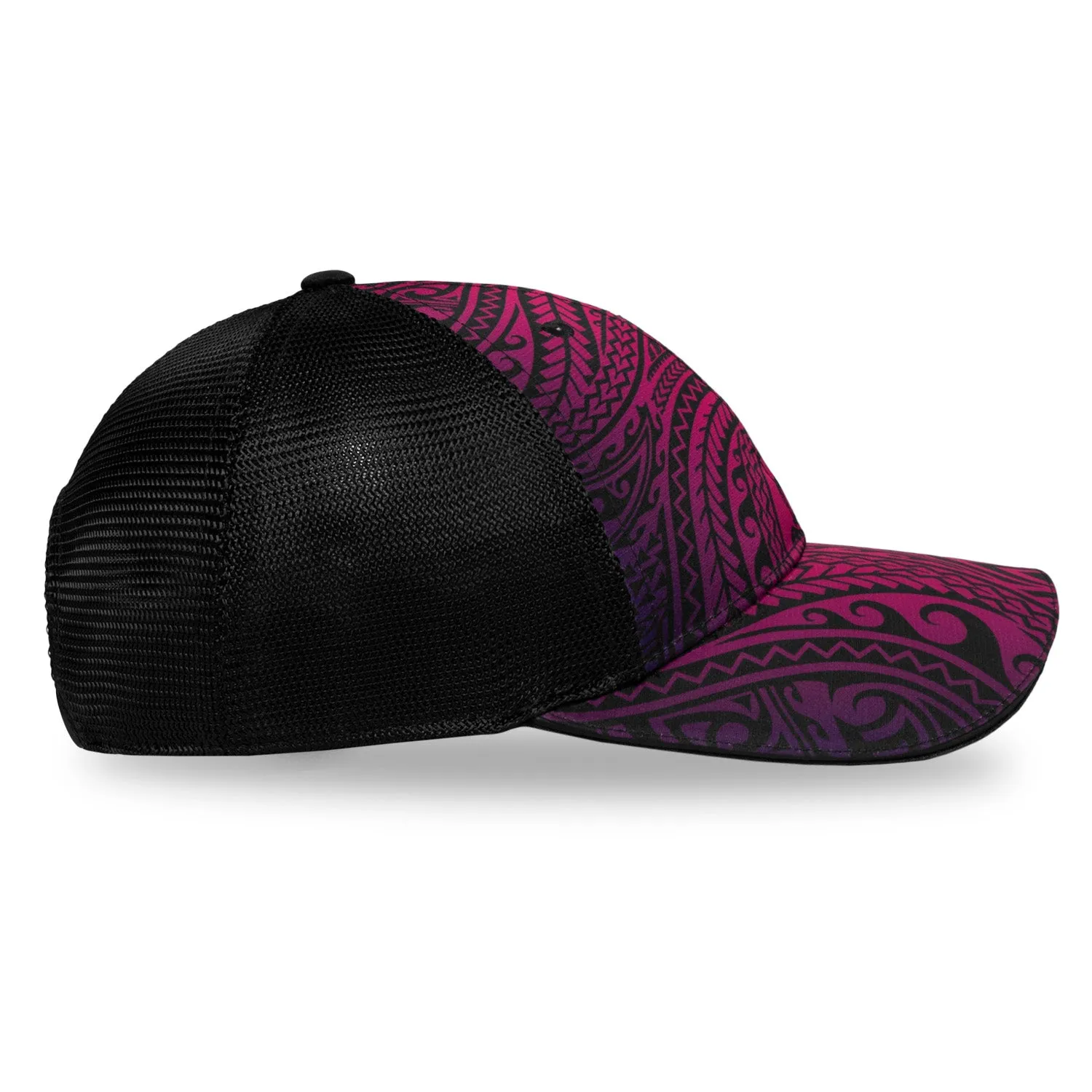 Black Tribal SBR 6 Panel Trucker Hat