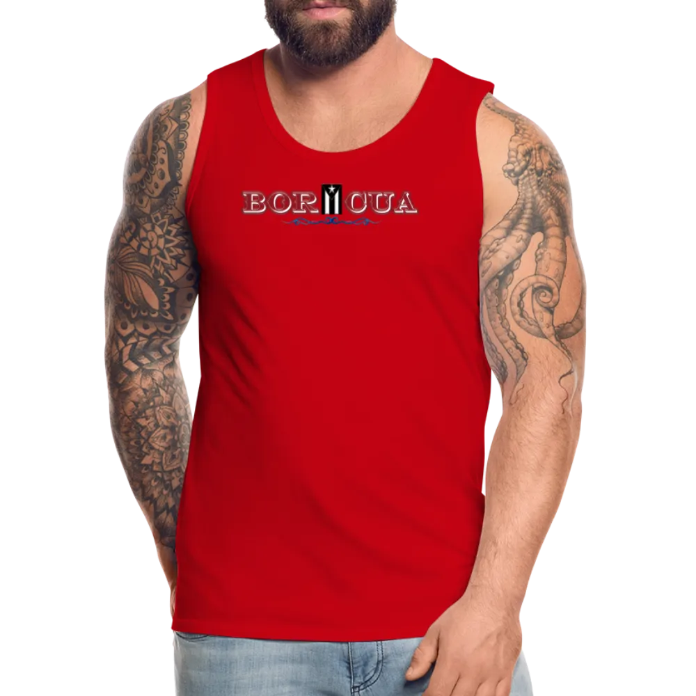 Boricua Black Puerto Rico Flag Premium Tank (Small-3XL)