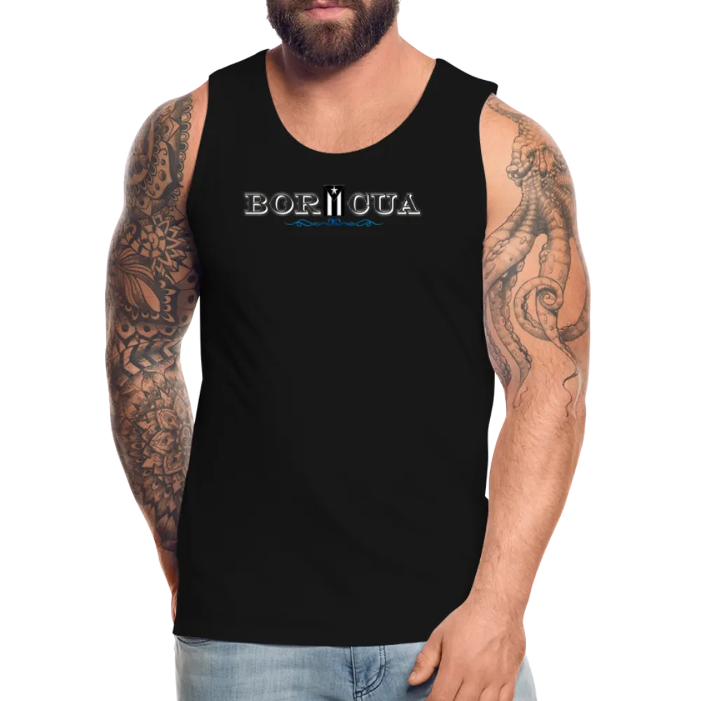 Boricua Black Puerto Rico Flag Premium Tank (Small-3XL)