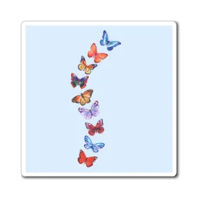 Butterflies in Flight Magnet (Light Blue) (3 Sizes Available)