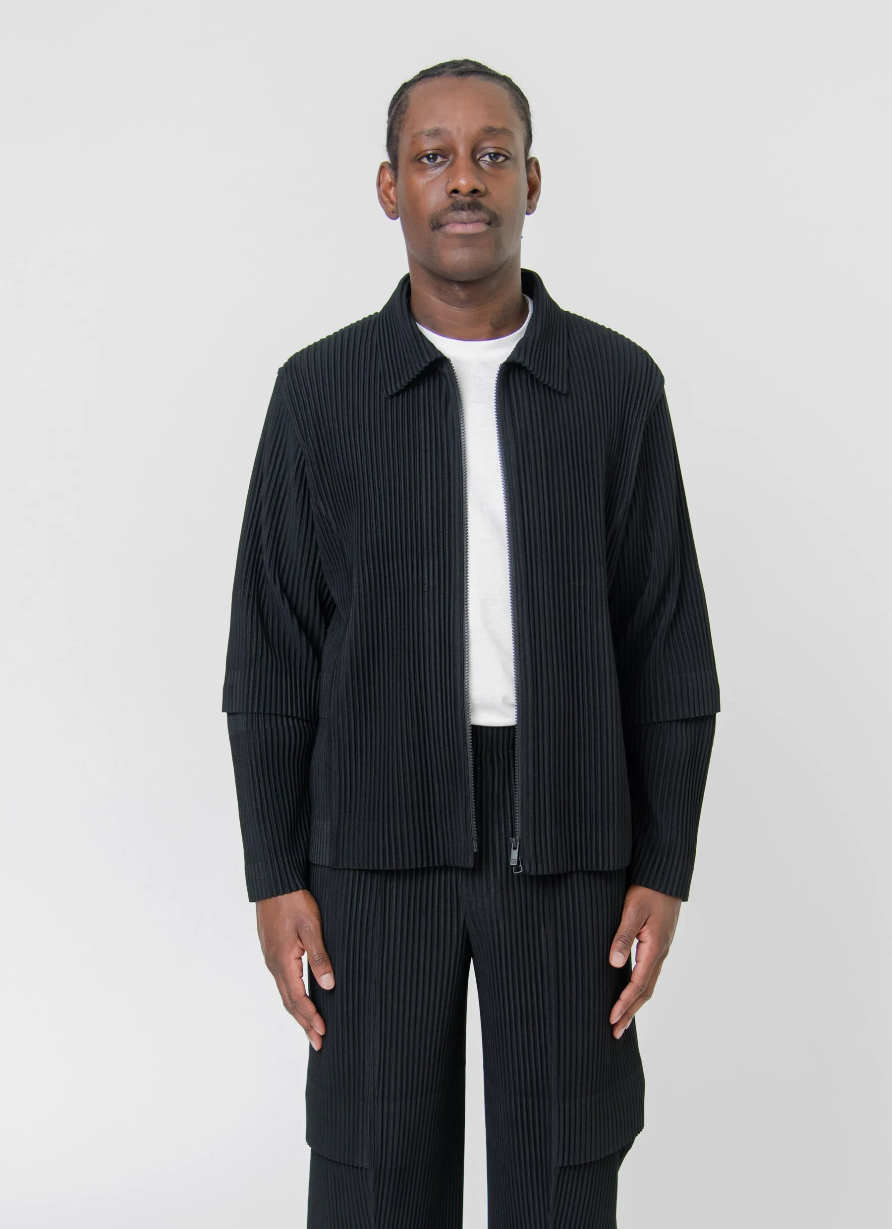 Cargo Pleated Jacket Black JC176-15