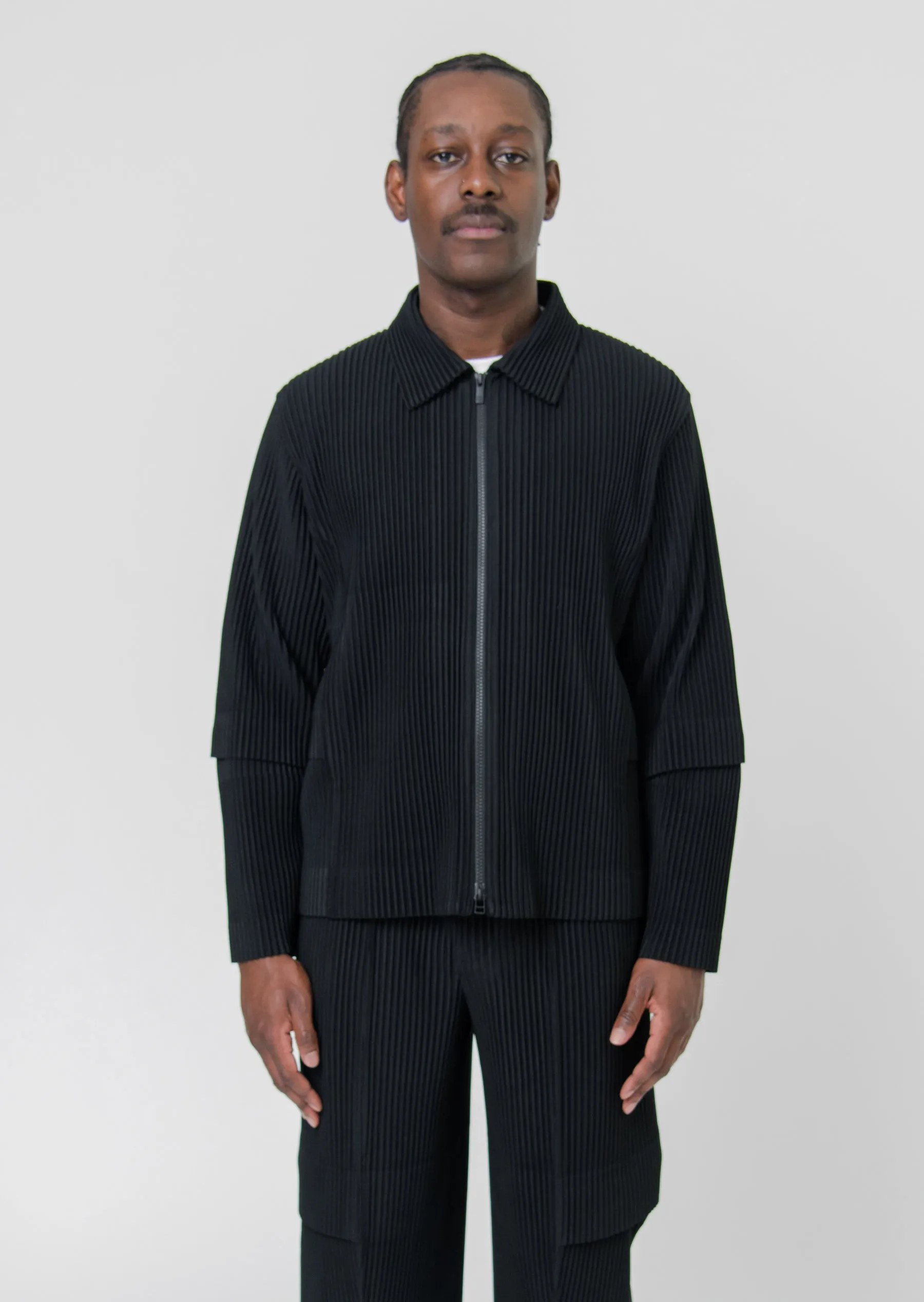 Cargo Pleated Jacket Black JC176-15