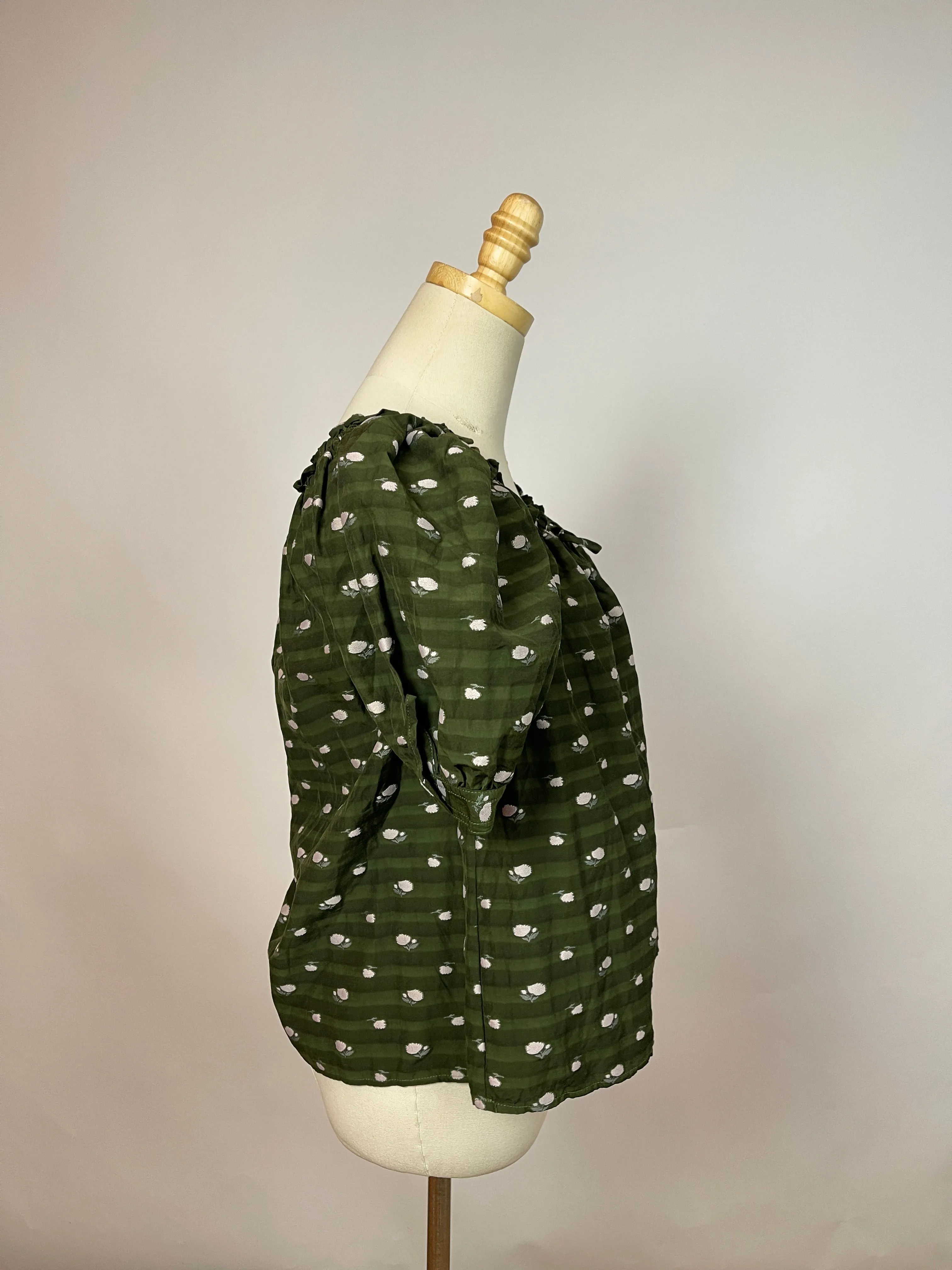 Caron Callahan Green Dot Blouse (XS)