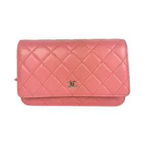 Chanel WOC Pink Lambskin Silver