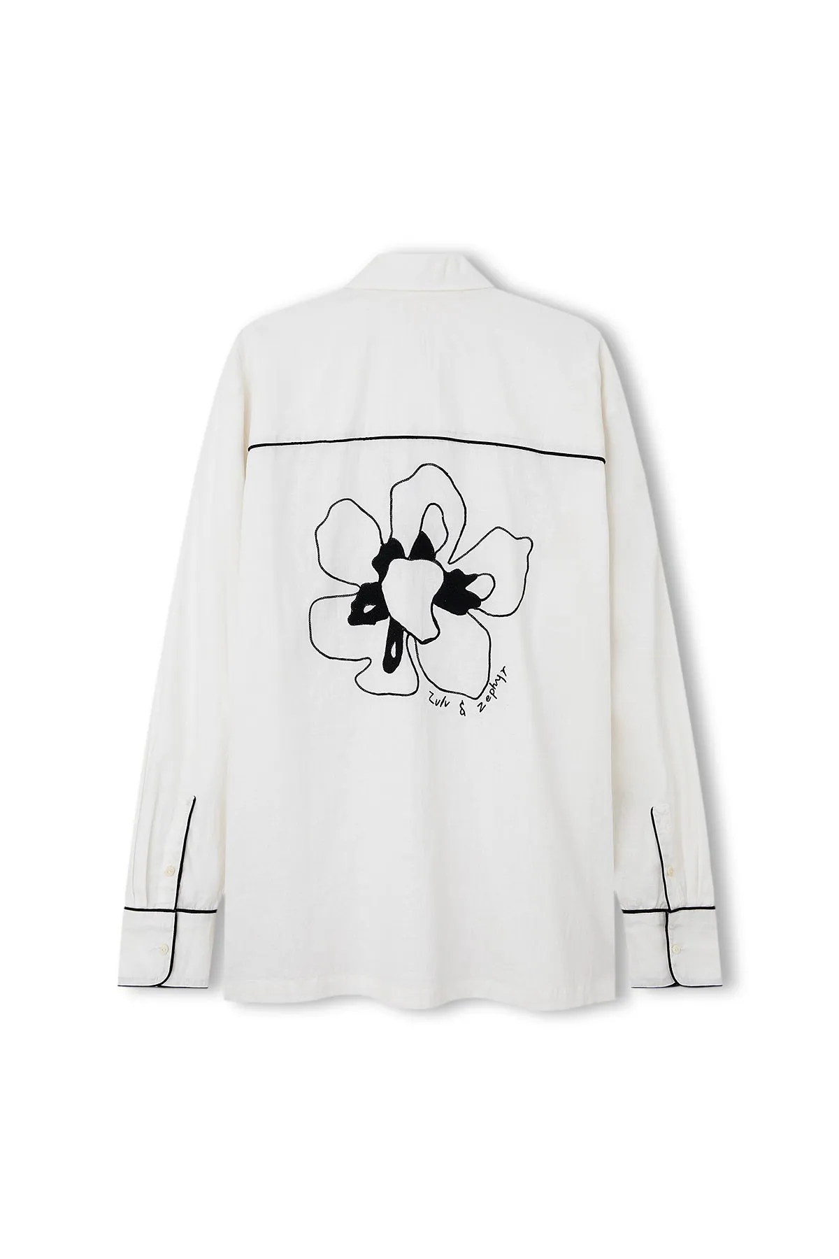 Coconut Contrast Embroidered Shirt