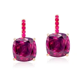 Color Candy Rhodolite Garnet & Pink Spinel Drop Earrings