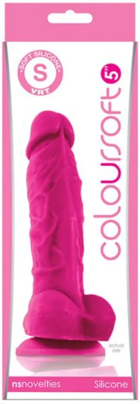 Coloursoft 5in Soft Dildo Pink