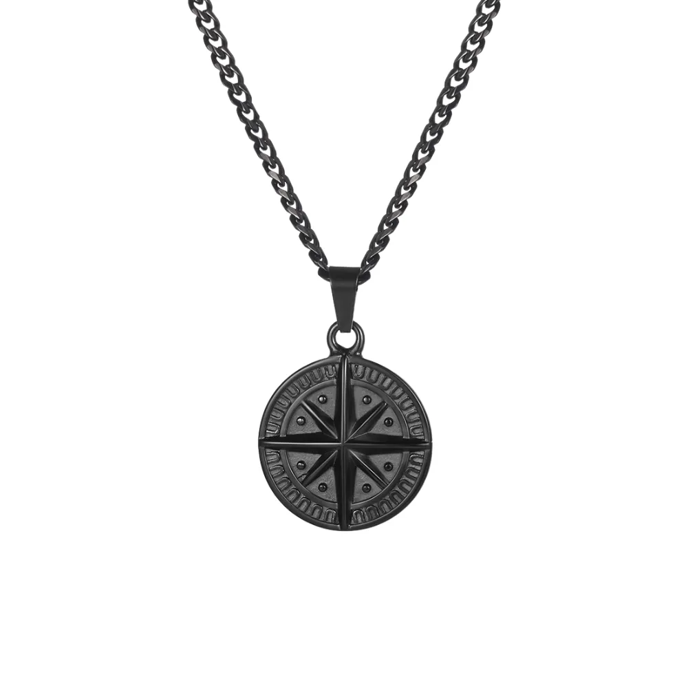 Compass Pendant - Black