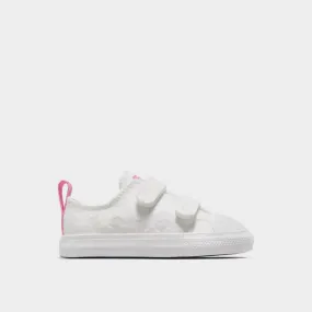 Converse Infants Chuck Taylor All Star Easy On Sparkle Sneaker White/Pink _ 181047 _ White