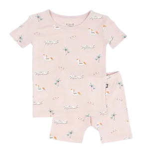 Court Culture x Kyte Baby Beach Blush Toddler Short Sleeve PJ Set