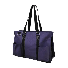 Crosshatch Purple NGIL Zippered Caddy Organizer Tote Bag