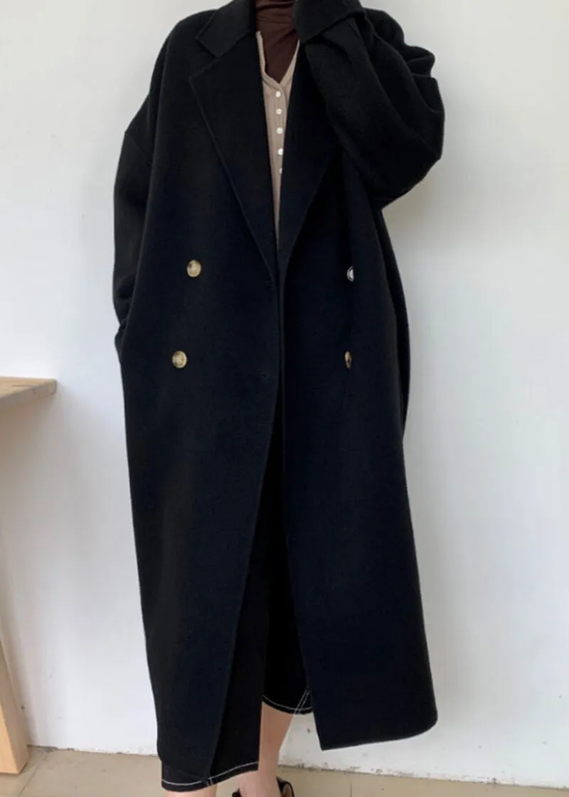 Double Breasted Long Wool Coat