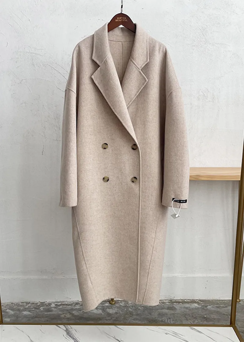 Double Breasted Long Wool Coat