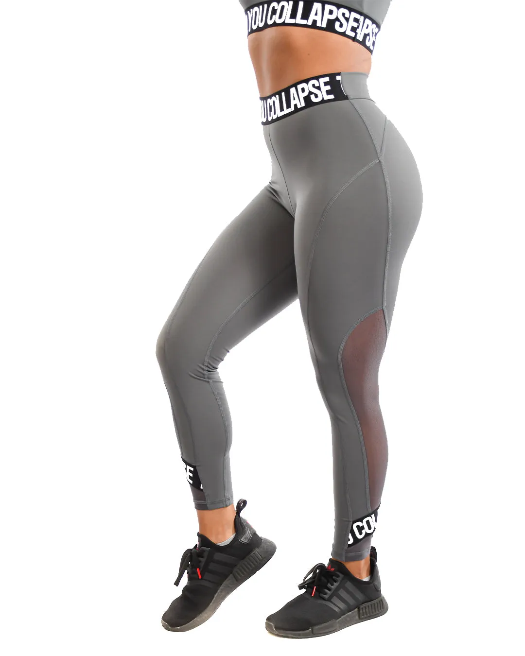 Effortless Branded Leggings - Steel