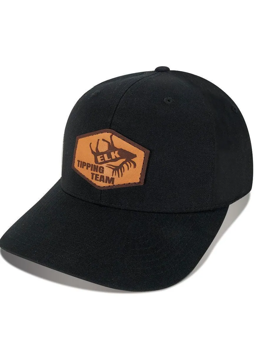 Elk Tipping Team Leather Patch FlexFit Hat