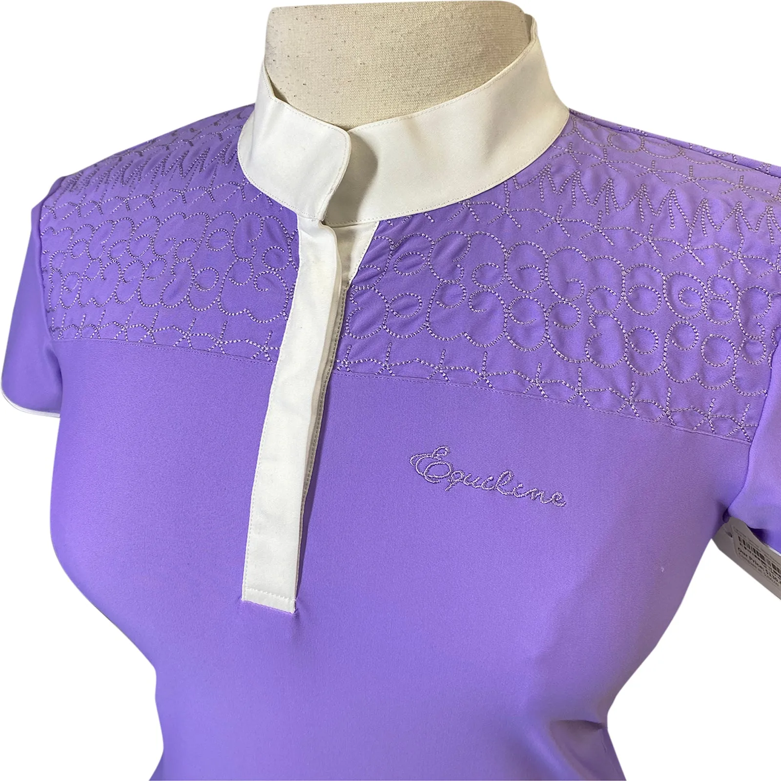 Equiline 'Denise' Short Sleeve Competition Shirt in Lavender - Women's Medium