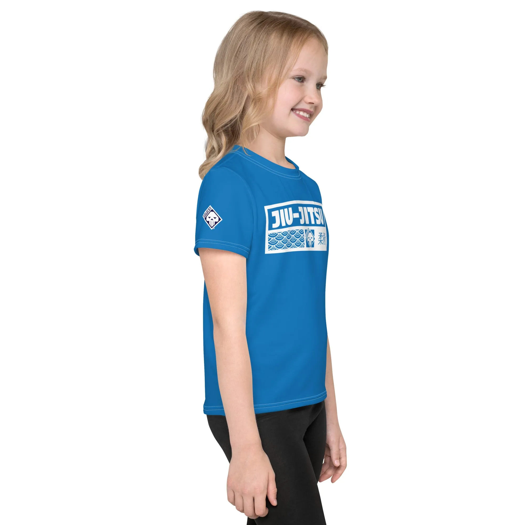 Everyday Active Gear: Girl's Short Sleeve Jiu-Jitsu Rash Guard - Azul