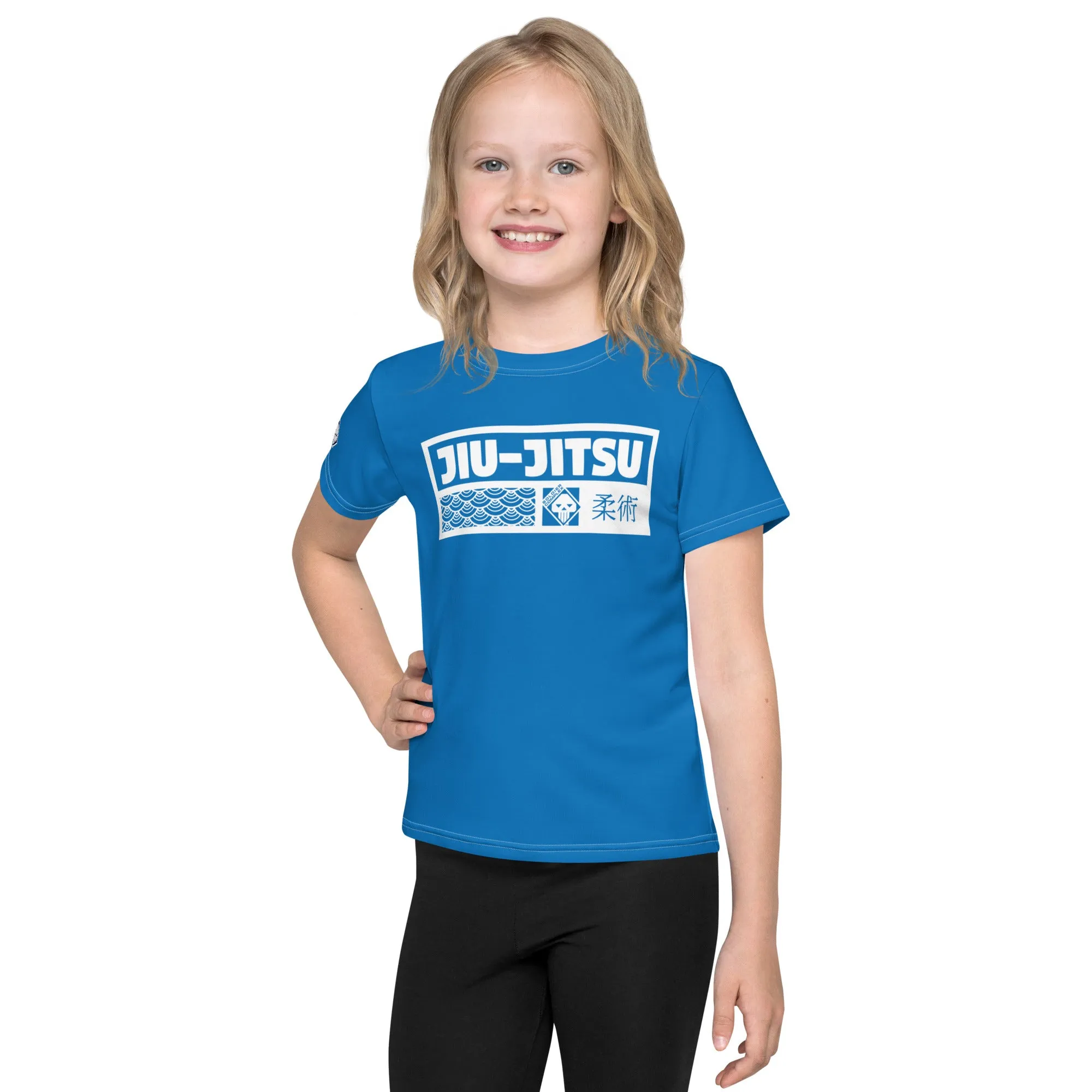 Everyday Active Gear: Girl's Short Sleeve Jiu-Jitsu Rash Guard - Azul